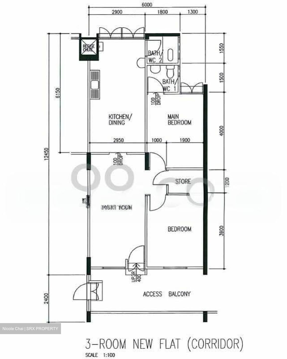 Blk 61 BLANGAH GARDEN (Bukit Merah), HDB 3 Rooms #557245671